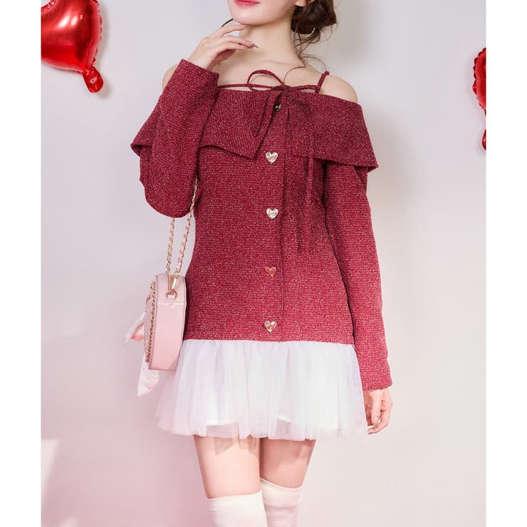 【one after another】ハートボタン切替ミニワンピース | NICE CLAUP / OLIVE des OLIVE　OUTLET | 詳細画像29 