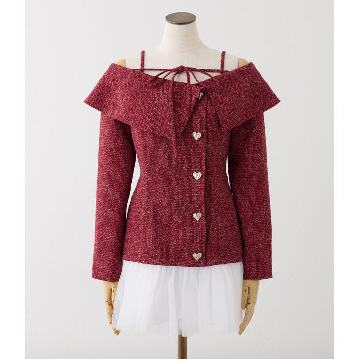 【one after another】ハートボタン切替ミニワンピース | NICE CLAUP / OLIVE des OLIVE　OUTLET | 詳細画像7 