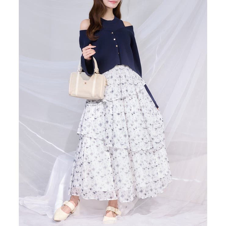 ネイビー | 【one after another】カーデセットドッキングティアードワンピ | NICE CLAUP / OLIVE des OLIVE　OUTLET