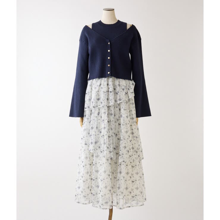 【one after another】カーデセットドッキングティアードワンピ | NICE CLAUP / OLIVE des OLIVE　OUTLET | 詳細画像21 