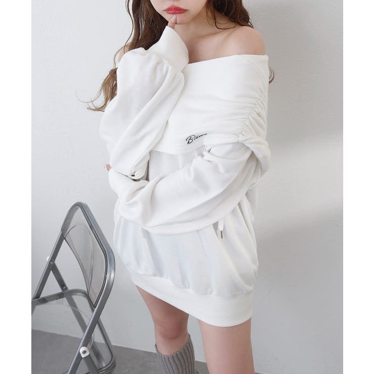 【one after another】オフショルパーカーワンピ | NICE CLAUP / OLIVE des OLIVE　OUTLET | 詳細画像11 