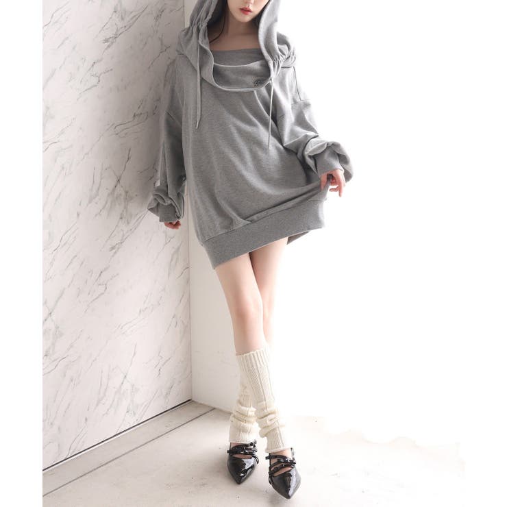 【one after another】オフショルパーカーワンピ | NICE CLAUP / OLIVE des OLIVE　OUTLET | 詳細画像29 