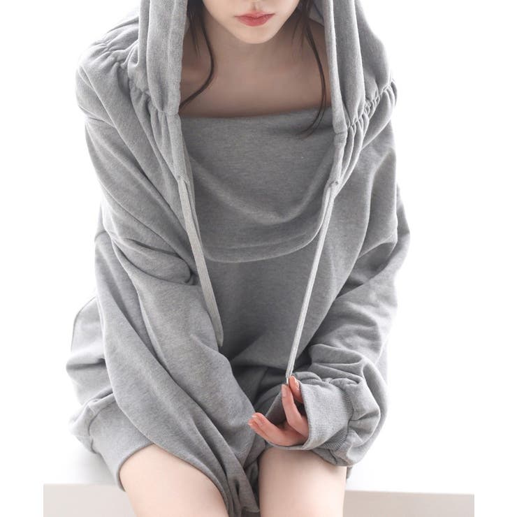 【one after another】オフショルパーカーワンピ | NICE CLAUP / OLIVE des OLIVE　OUTLET | 詳細画像30 