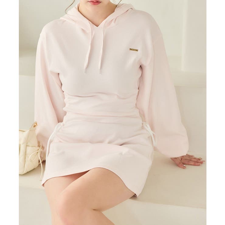 【one after another】ウエストレースアップパーカーワンピ | NICE CLAUP / OLIVE des OLIVE　OUTLET | 詳細画像3 