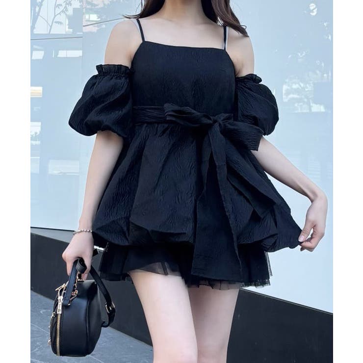 【one after another】ブラックコレミニワンピ | NICE CLAUP / OLIVE des OLIVE　OUTLET | 詳細画像1 