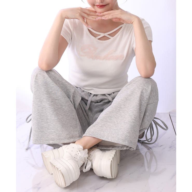 【one after another】チュールロゴT | NICE CLAUP / OLIVE des OLIVE　OUTLET | 詳細画像5 