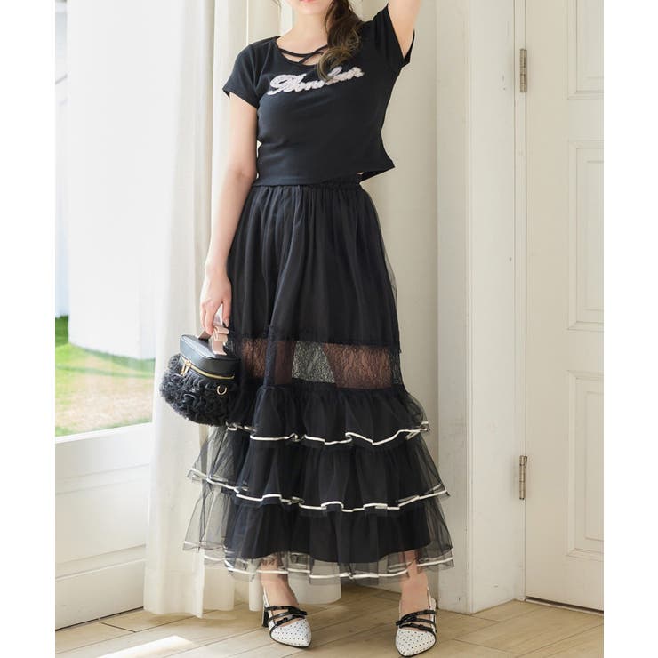 【one after another】チュールロゴT | NICE CLAUP / OLIVE des OLIVE　OUTLET | 詳細画像21 
