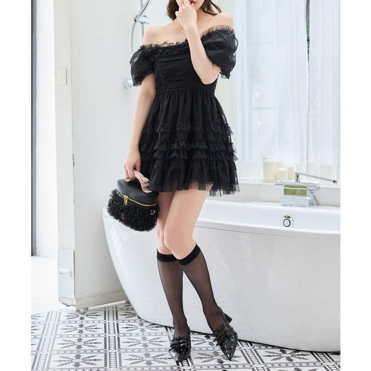 【one after another】チュールミニワンピ | NICE CLAUP / OLIVE des OLIVE　OUTLET | 詳細画像19 