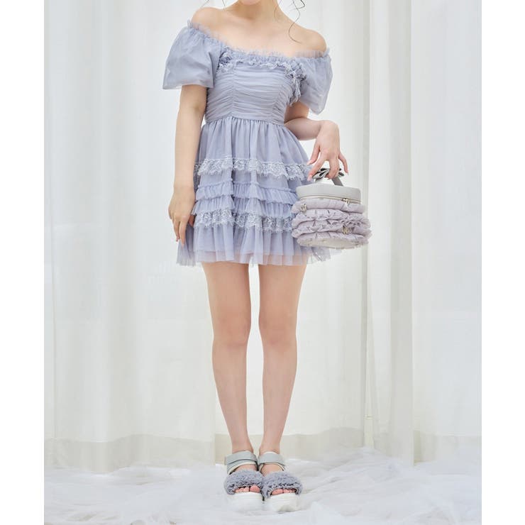 【one after another】チュールミニワンピ | NICE CLAUP / OLIVE des OLIVE　OUTLET | 詳細画像12 