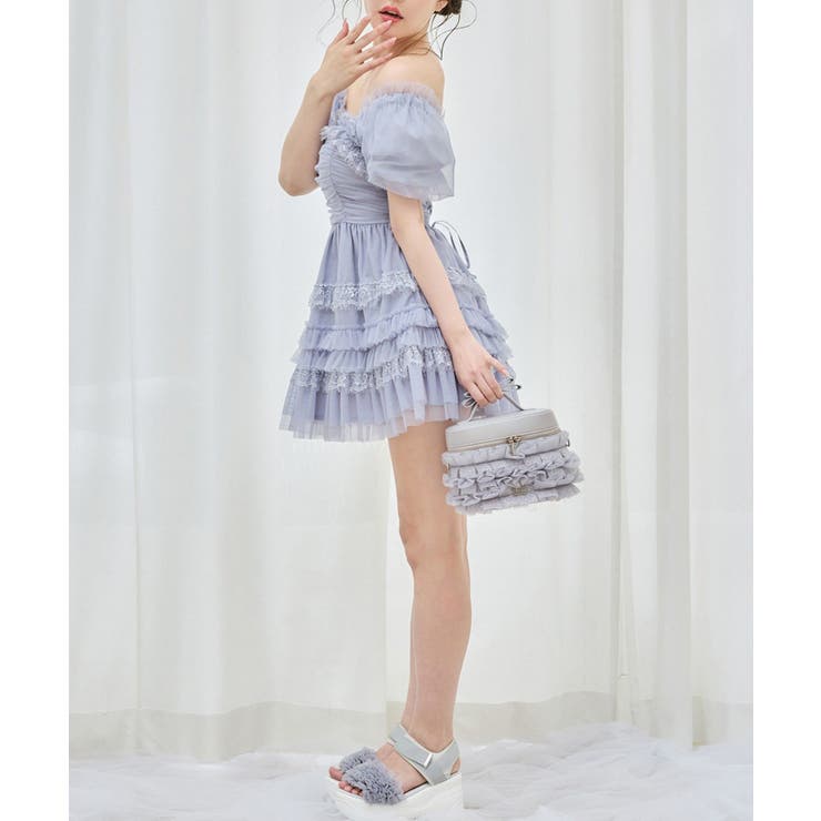 【one after another】チュールミニワンピ | NICE CLAUP / OLIVE des OLIVE　OUTLET | 詳細画像14 