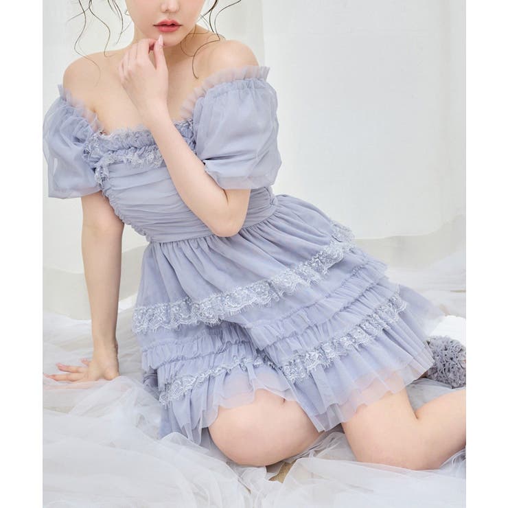 【one after another】チュールミニワンピ | NICE CLAUP / OLIVE des OLIVE　OUTLET | 詳細画像11 
