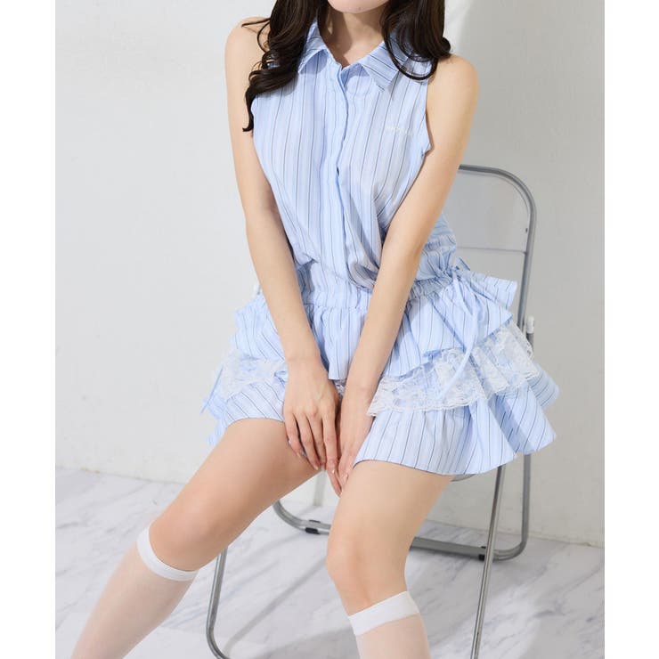 【one after another】アメスリティアードシャツワンピ | NICE CLAUP / OLIVE des OLIVE　OUTLET | 詳細画像7 