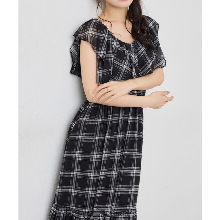 柄3 | 【one after another】パイピングロングワンピ | NICE CLAUP / OLIVE des OLIVE　OUTLET