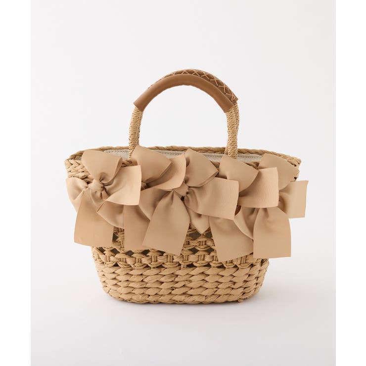 ベージュ | 【one after another】リボン付きペーパーバッグ | NICE CLAUP / OLIVE des OLIVE　OUTLET