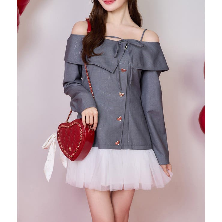 【one after another】リボン付きキルティングハートバッグ | NICE CLAUP / OLIVE des OLIVE　OUTLET | 詳細画像13 