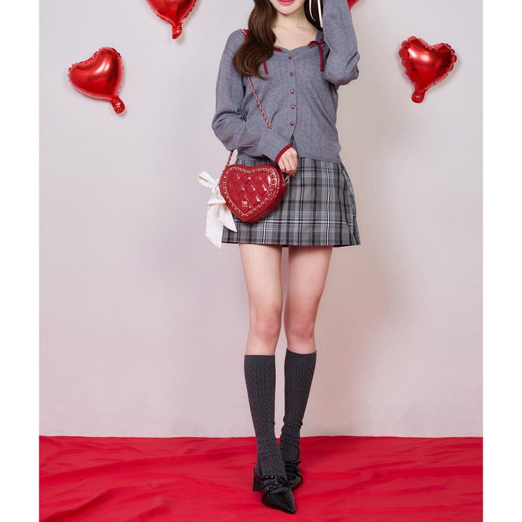 【one after another】リボン付きキルティングハートバッグ | NICE CLAUP / OLIVE des OLIVE　OUTLET | 詳細画像14 