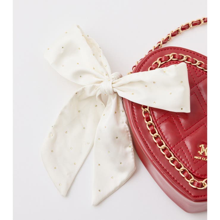 【one after another】リボン付きキルティングハートバッグ | NICE CLAUP / OLIVE des OLIVE　OUTLET | 詳細画像24 