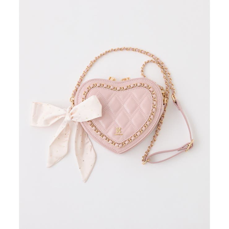 ピンク | 【one after another】リボン付きキルティングハートバッグ | NICE CLAUP / OLIVE des OLIVE　OUTLET