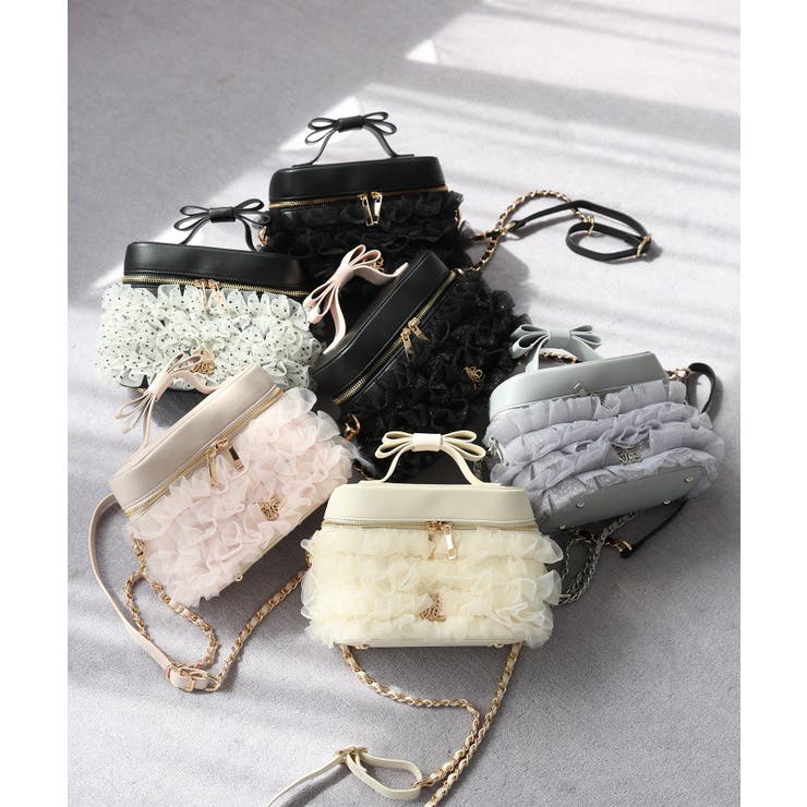 【one after another】チュールフリルリボンバニティバッグ | NICE CLAUP / OLIVE des OLIVE　OUTLET | 詳細画像44 