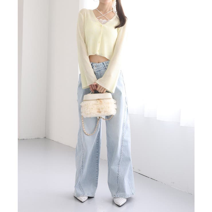 【one after another】チュールフリルリボンバニティバッグ | NICE CLAUP / OLIVE des OLIVE　OUTLET | 詳細画像7 