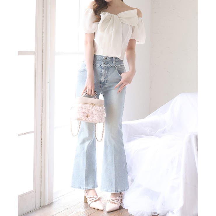 【one after another】チュールフリルリボンバニティバッグ | NICE CLAUP / OLIVE des OLIVE　OUTLET | 詳細画像14 
