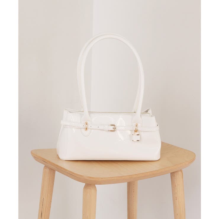 アイボリー | 【one after another】ベルト付きスクエアバッグ | NICE CLAUP / OLIVE des OLIVE　OUTLET