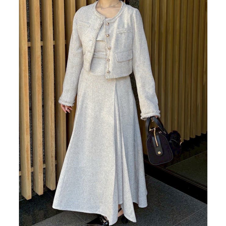 【one after another】【miyabi企画】フリルツイードキャミワ… | NICE CLAUP / OLIVE des OLIVE　OUTLET | 詳細画像4 