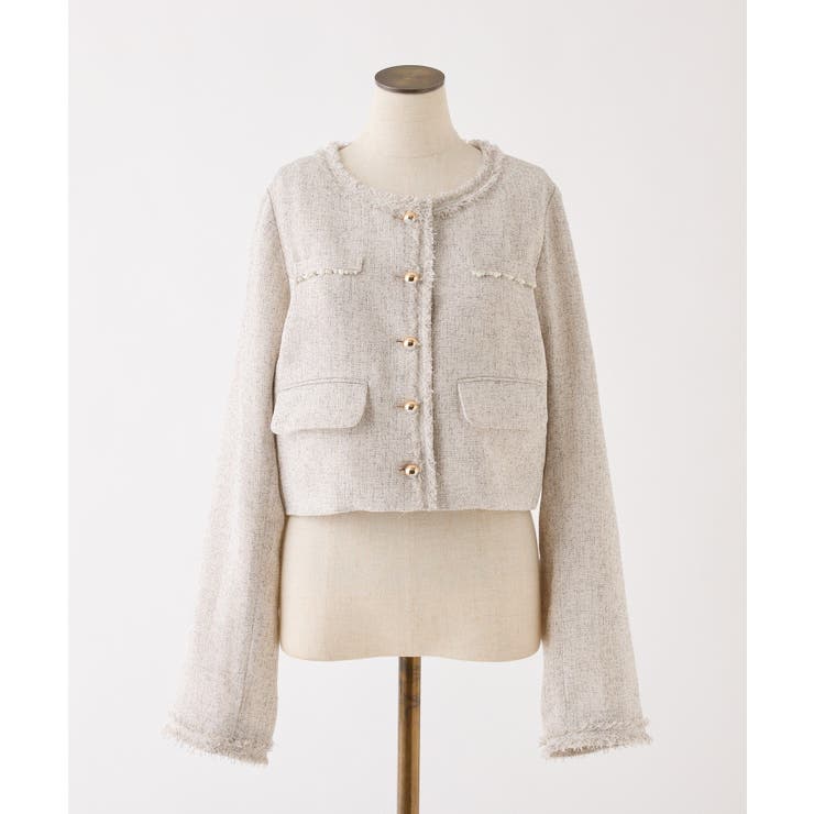 【one after another】【miyabi企画】パール釦ツイードノーカ… | NICE CLAUP / OLIVE des OLIVE　OUTLET | 詳細画像1 