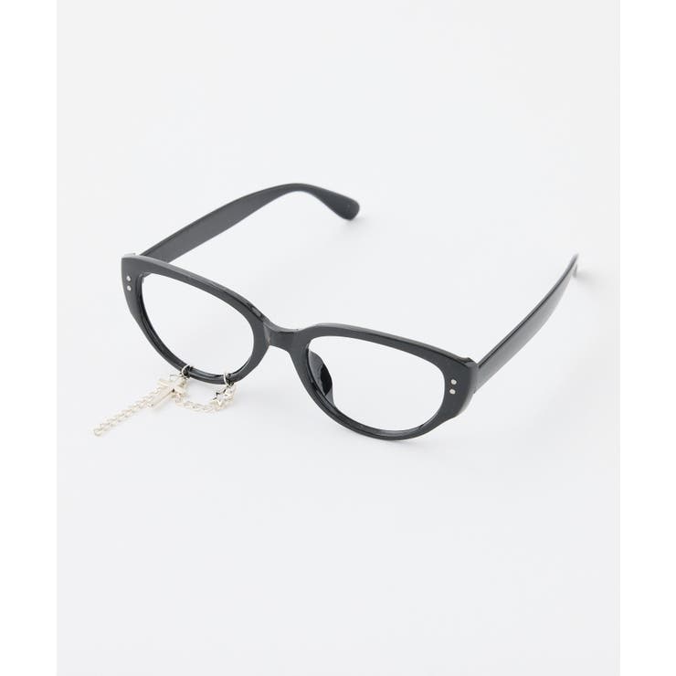 【one after another】チャーム付き伊達メガネ/レンズなし | NICE CLAUP / OLIVE des OLIVE　OUTLET | 詳細画像1 