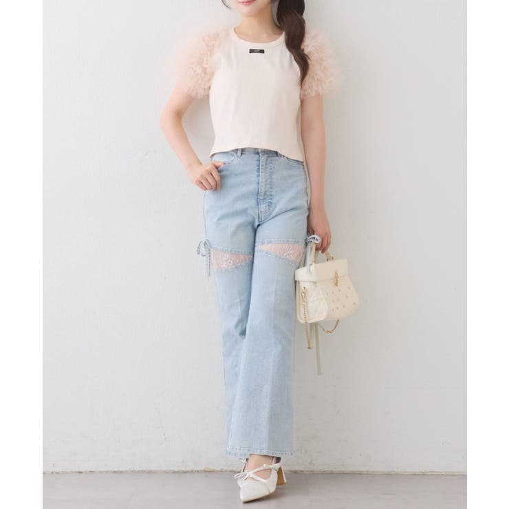 【one after another】チュールパフスリーブトップス | NICE CLAUP / OLIVE des OLIVE　OUTLET | 詳細画像7 