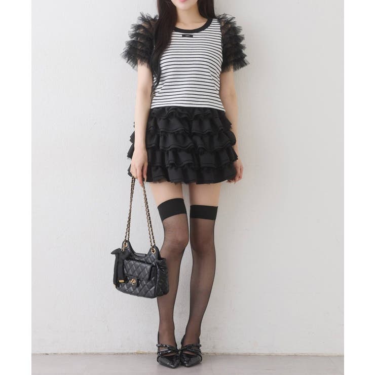 【one after another】チュールパフスリーブトップス | NICE CLAUP / OLIVE des OLIVE　OUTLET | 詳細画像4 