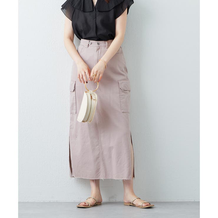サイドポケットロングスカート[品番：NCLW0008522]｜NICE CLAUP OUTLET（ナイスクラップアウトレット）のレディース ファッション通販｜SHOPLIST（ショップリスト）