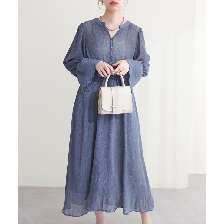 natural couture】総プリーツおしゃれワンピース[品番