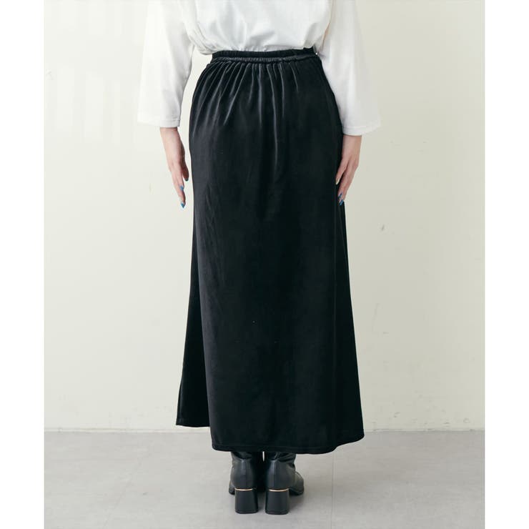 natural couture】落ち感ベロアマーメイドスカート[品番：OLOW0012021