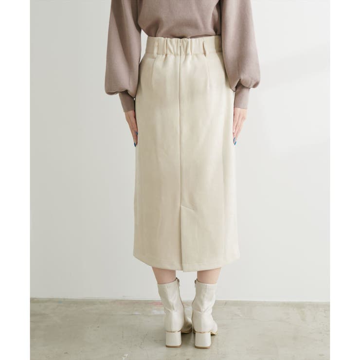 natural couture】ポンチスエードハイウエストタイトスカート