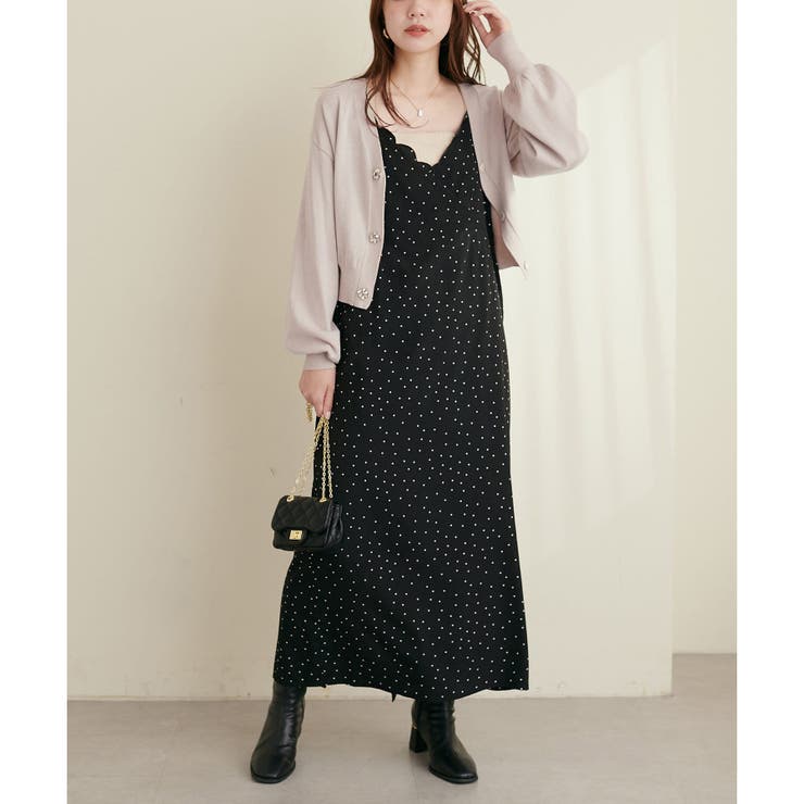 natural couture】キラキラビジューカーディガン[品番：OLOW0011839