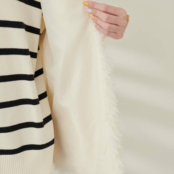 natural couture】プードルフェイクファーロングベスト[品番  