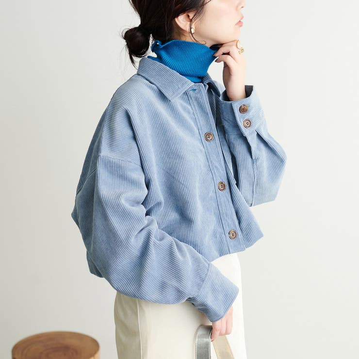 natural couture】コーデュロイショート丈ジャケット[品番 