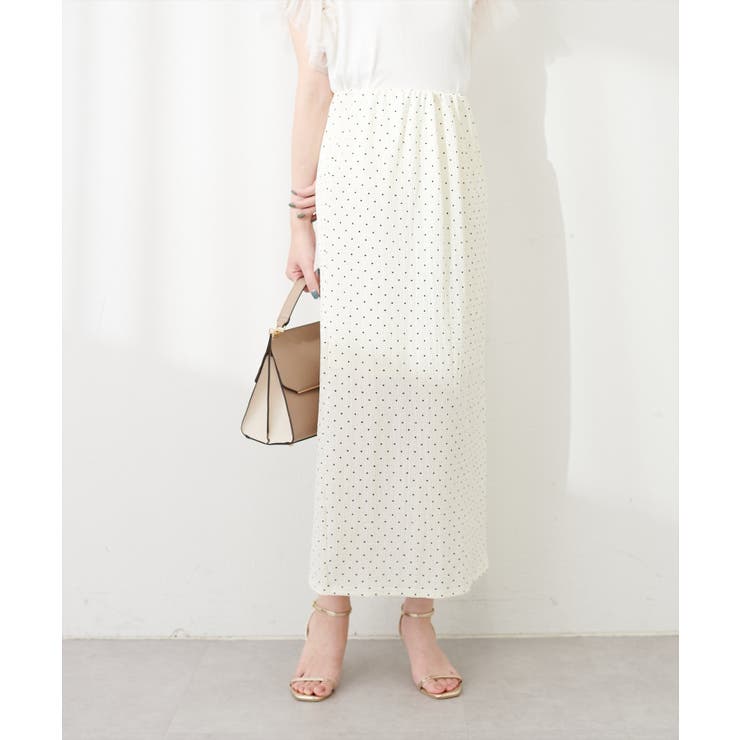 【natural couture】ドットふくれジャガードタイトスカート | NICE CLAUP / OLIVE des OLIVE　OUTLET | 詳細画像3 