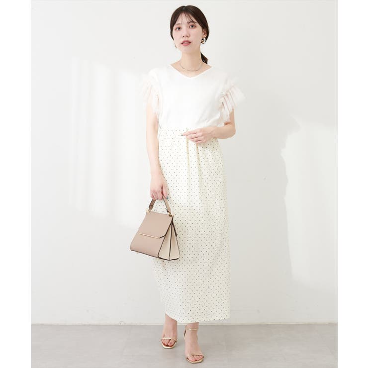 【natural couture】ドットふくれジャガードタイトスカート | NICE CLAUP / OLIVE des OLIVE　OUTLET | 詳細画像5 