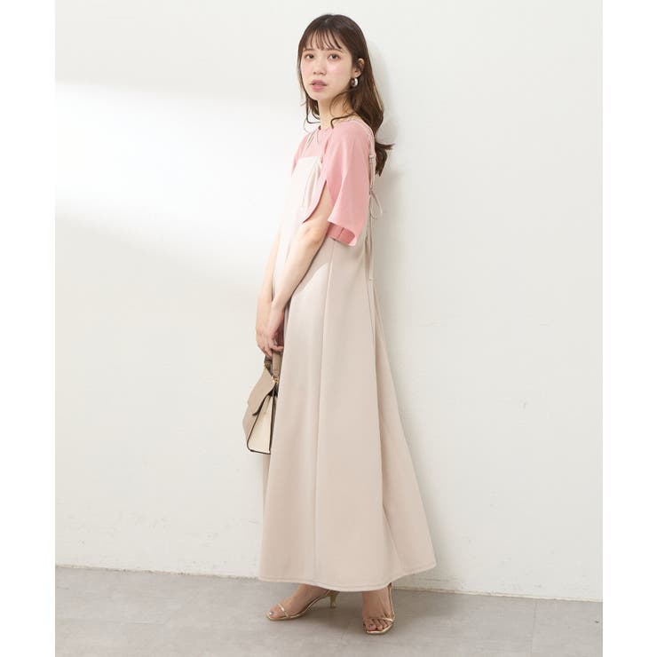 【natural couture】BACKパールハチワレスリーブTOPS | NICE CLAUP / OLIVE des OLIVE　OUTLET | 詳細画像2 