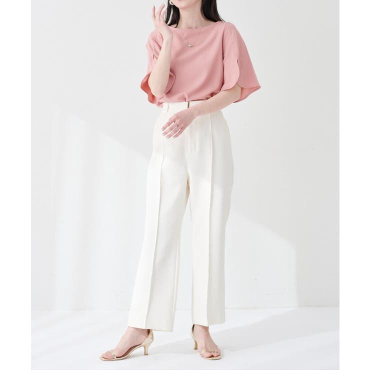 【natural couture】BACKパールハチワレスリーブTOPS | NICE CLAUP / OLIVE des OLIVE　OUTLET | 詳細画像6 