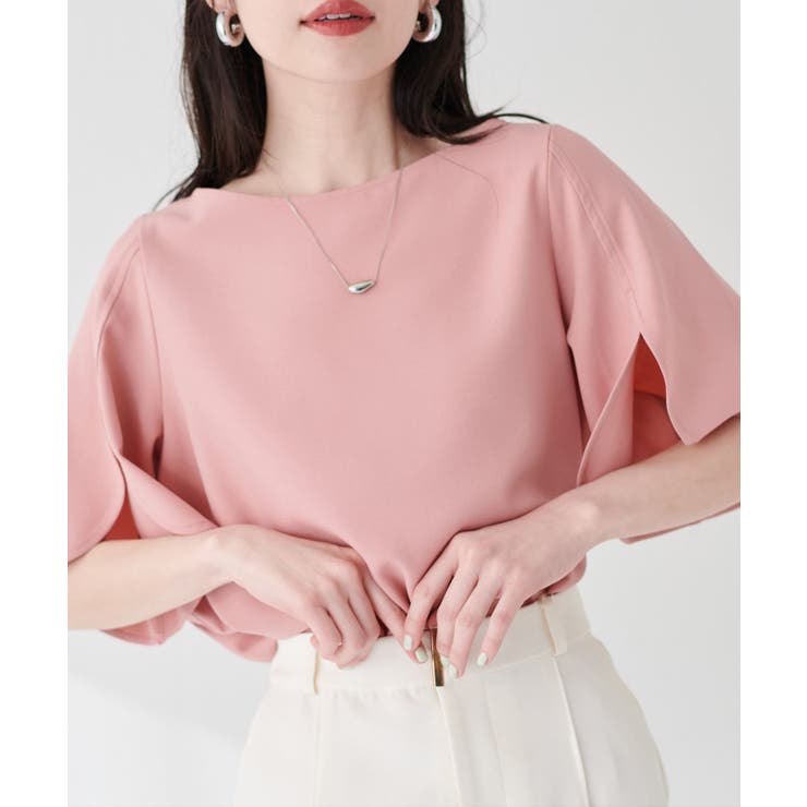 【natural couture】BACKパールハチワレスリーブTOPS | NICE CLAUP / OLIVE des OLIVE　OUTLET | 詳細画像7 