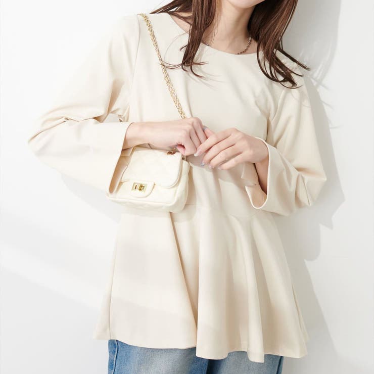 【natural couture】mamamoペプラムヘムブラウス | RMAF　NICE CLAUP / OLIVE des OLIVE | 詳細画像10 
