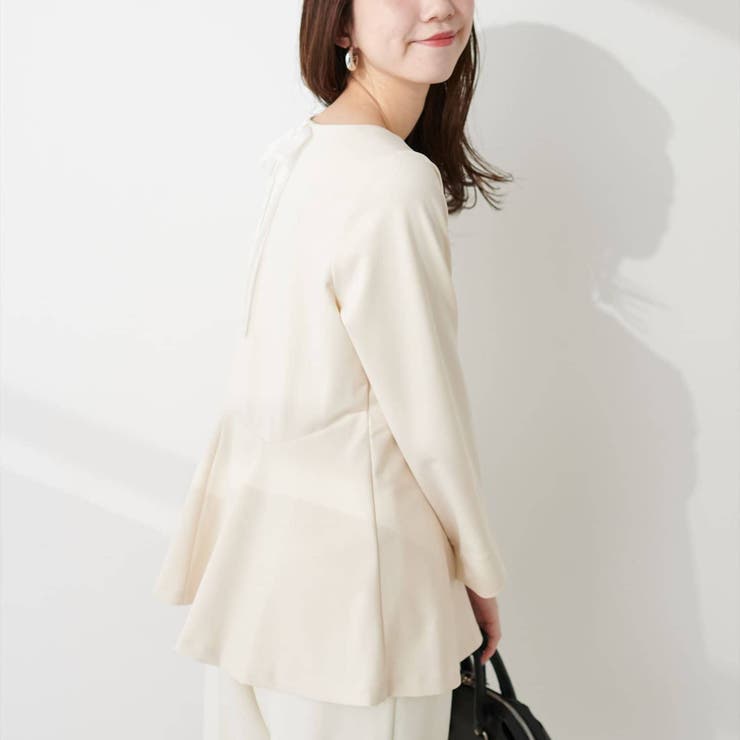 【natural couture】mamamoペプラムヘムブラウス | RMAF　NICE CLAUP / OLIVE des OLIVE | 詳細画像3 