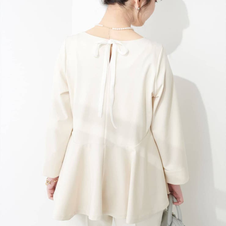 【natural couture】mamamoペプラムヘムブラウス | RMAF　NICE CLAUP / OLIVE des OLIVE | 詳細画像4 