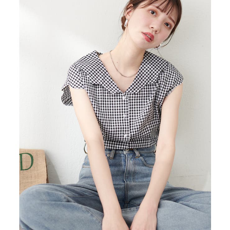 【natural couture】【WEB限定】ゆるスカラップレトロブラウス | NICE CLAUP / OLIVE des OLIVE　OUTLET | 詳細画像5 