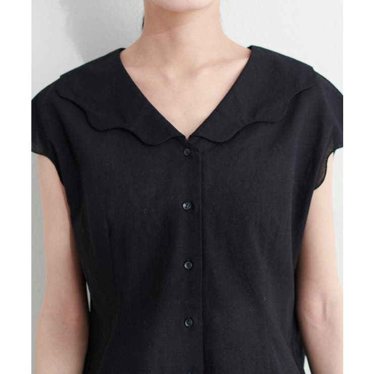 【natural couture】【WEB限定】ゆるスカラップレトロブラウス | NICE CLAUP / OLIVE des OLIVE　OUTLET | 詳細画像19 