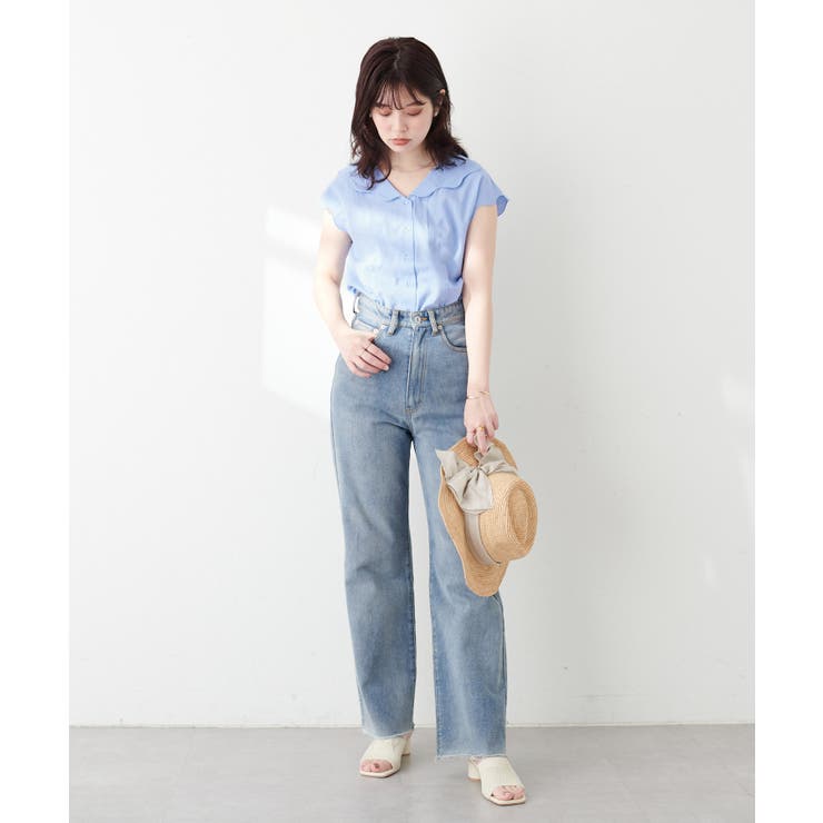 【natural couture】【WEB限定】ゆるスカラップレトロブラウス | NICE CLAUP / OLIVE des OLIVE　OUTLET | 詳細画像23 