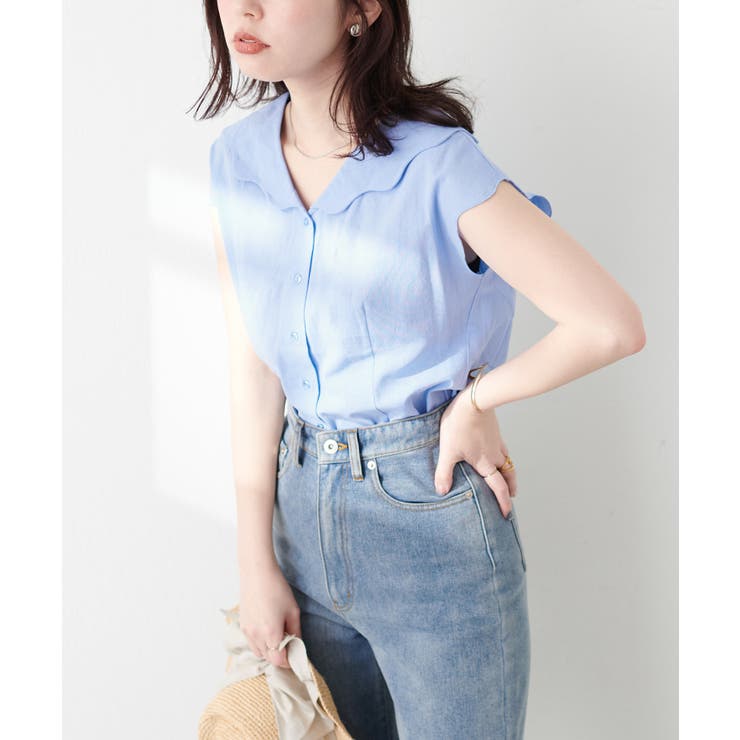 【natural couture】【WEB限定】ゆるスカラップレトロブラウス | NICE CLAUP / OLIVE des OLIVE　OUTLET | 詳細画像24 